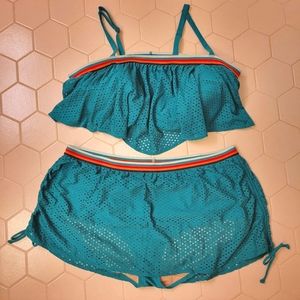 Two Piece Swim Skirt and Top